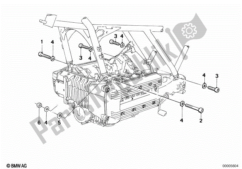 All parts for the Engine Suspension of the BMW K 100 RS  589 1000 1984 - 1989