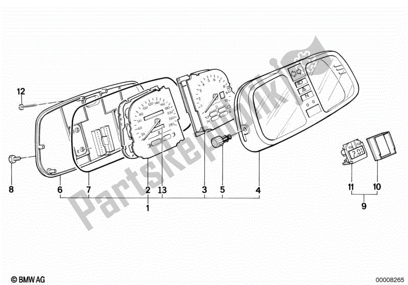 All parts for the Instruments of the BMW K 100 RS  589 1000 1984 - 1989