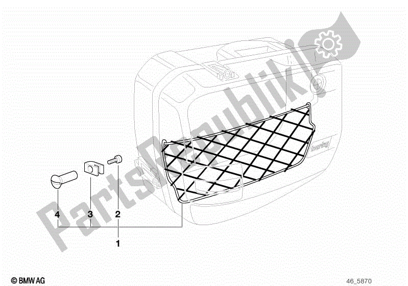 All parts for the Luggage Net of the BMW K 100 RS  589 1000 1984 - 1989