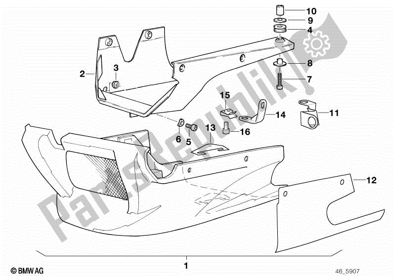 Toutes les pièces pour le Jeu De Pièces De Montage du BMW K 100 RS  589 1000 1984 - 1989