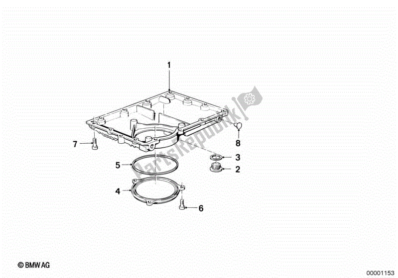 All parts for the Oil Pan of the BMW K 100 RS  589 1000 1984 - 1989