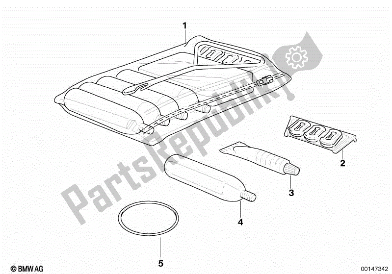 All parts for the Repair Package of the BMW K 100 RS  589 1000 1984 - 1989