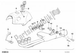 set, parti di montaggio, sistema di scarico