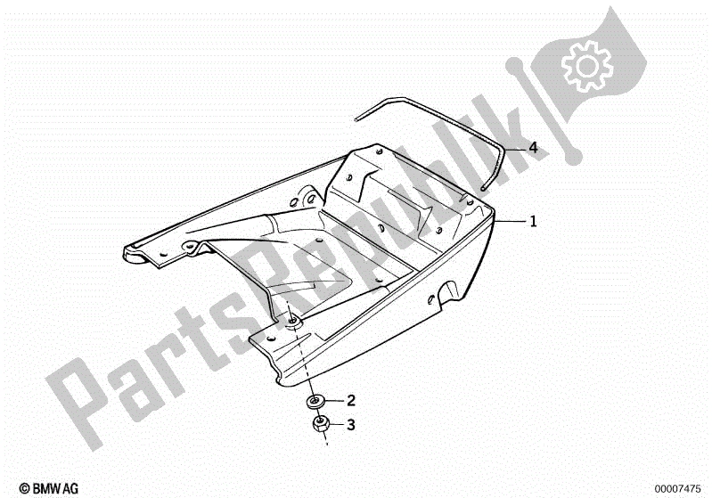 Todas las partes para Parte Inferior De La Cola de BMW K 100 RS  589 1000 1984 - 1989