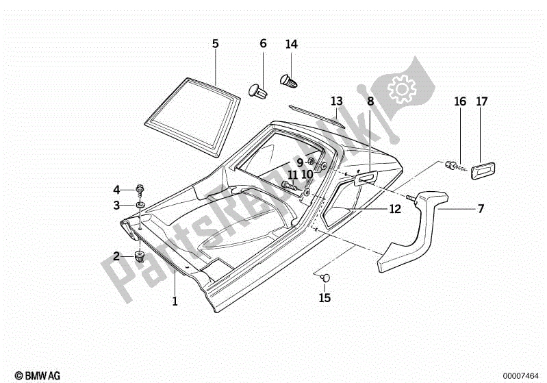 Toutes les pièces pour le Partie Supérieure De La Queue du BMW K 100 RS  589 1000 1984 - 1989