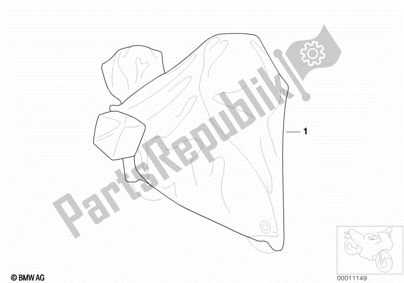 All parts for the Tarpaulin of the BMW K 100 RS  589 1000 1984 - 1989