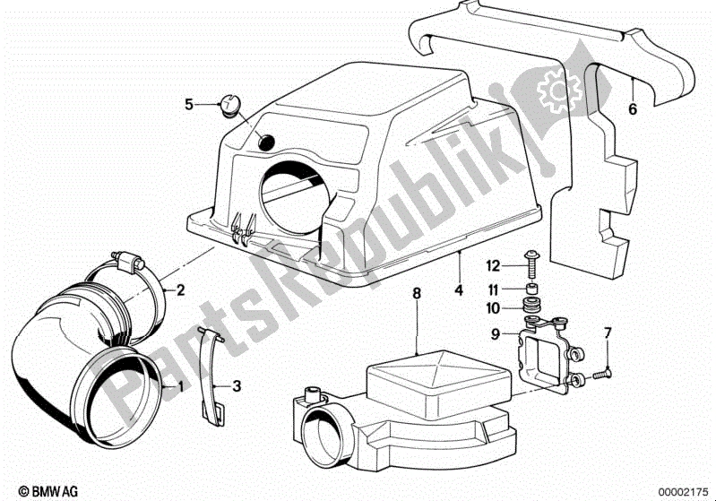 Toutes les pièces pour le Boîtier De Filtre à Air Supérieur / Capteur De Débit D'air du BMW K 100 RS  589 1000 1984 - 1989