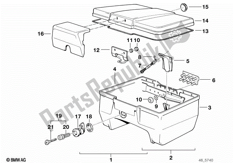 Todas las partes para Baúl 22l de BMW K 100 RS  589 1000 1984 - 1989