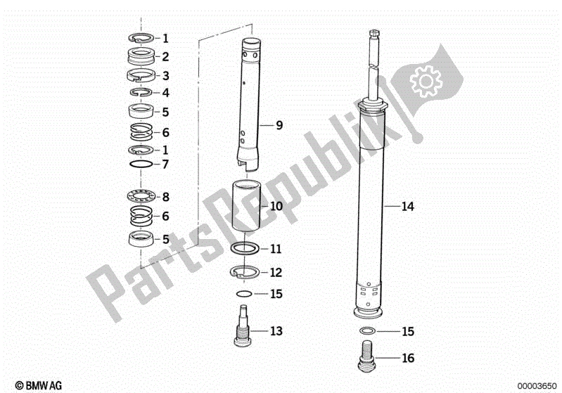 Todas las partes para Amortiguador de BMW K 100 RS  89V1 1000 1990 - 1992