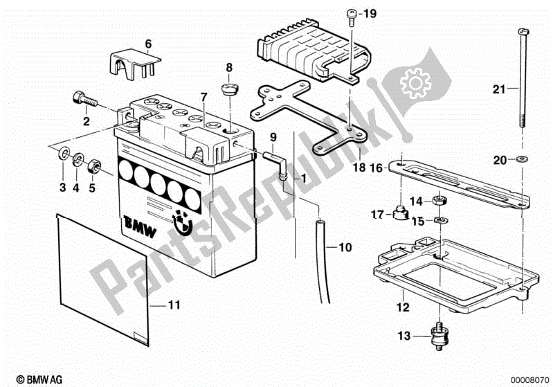 Todas las partes para Batería de BMW K 100 RS  89V1 1000 1990 - 1992