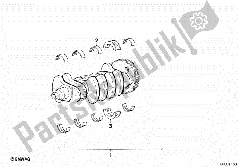 Todas las partes para Cigüeñal de BMW K 100 RS  89V1 1000 1990 - 1992