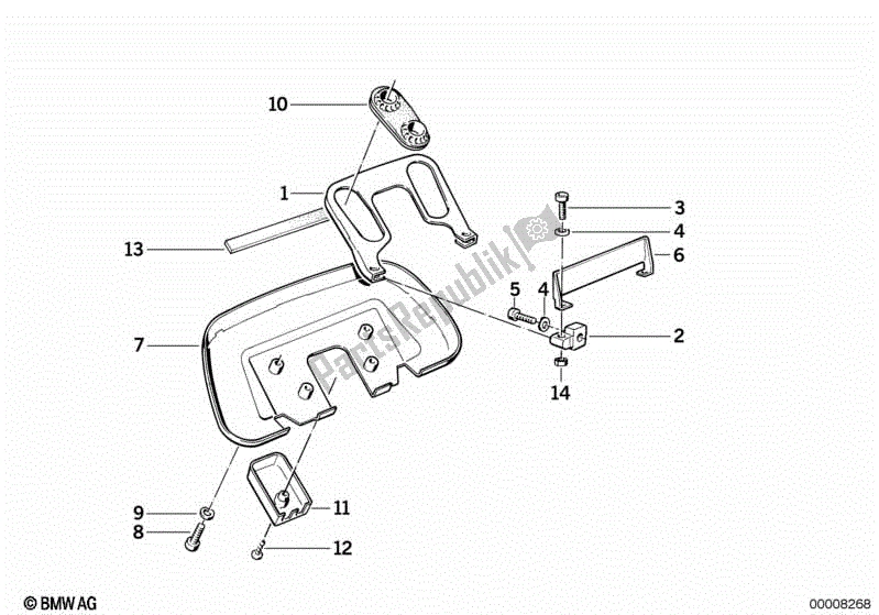 Alle onderdelen voor de Dashboard Ondersteuning van de BMW K 100 RS  89V1 1000 1990 - 1992