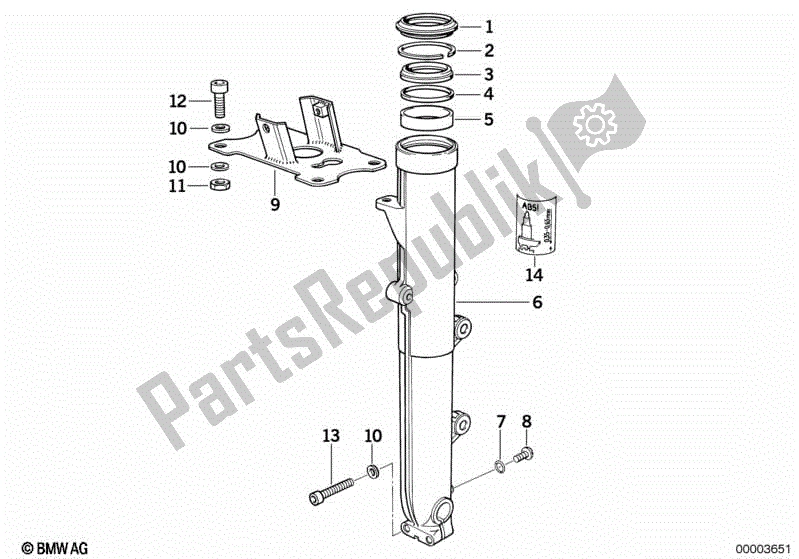 Todas las partes para Deslizador De Horquilla de BMW K 100 RS  89V1 1000 1990 - 1992