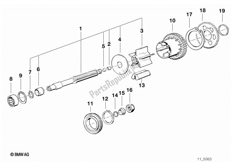 Todas las partes para Eje De Salida de BMW K 100 RS  89V1 1000 1990 - 1992