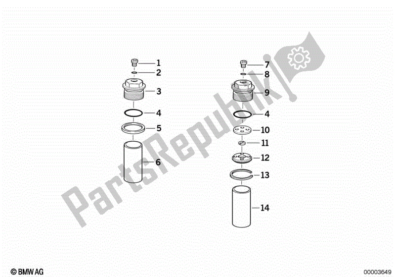 Todas las partes para Retenedor De Muelle de BMW K 100 RS  89V1 1000 1990 - 1992