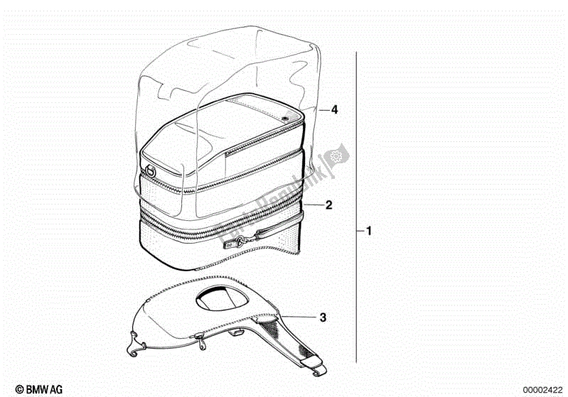 Todas las partes para Bolsa De Tirantes de BMW K 100 RS  89V1 1000 1990 - 1992