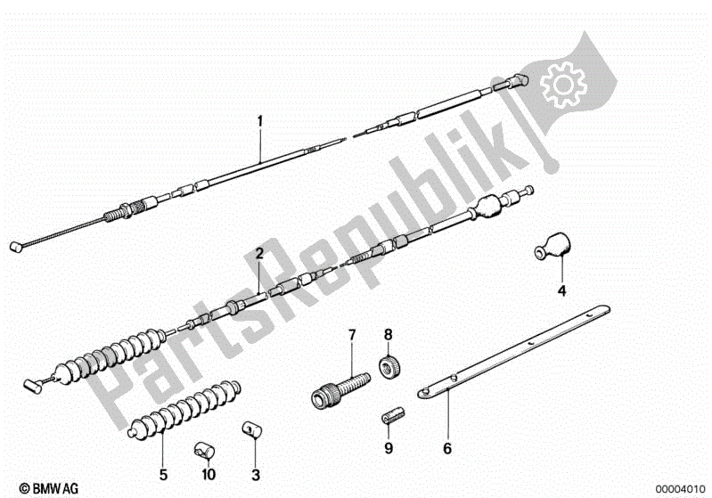 Todas las partes para Cable Bowden de BMW K 100 RT  589 1000 1984 - 1988