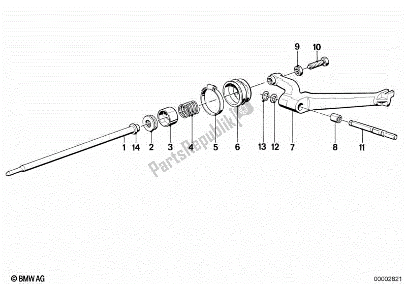 All parts for the Clutch Control of the BMW K 100 RT  589 1000 1984 - 1988