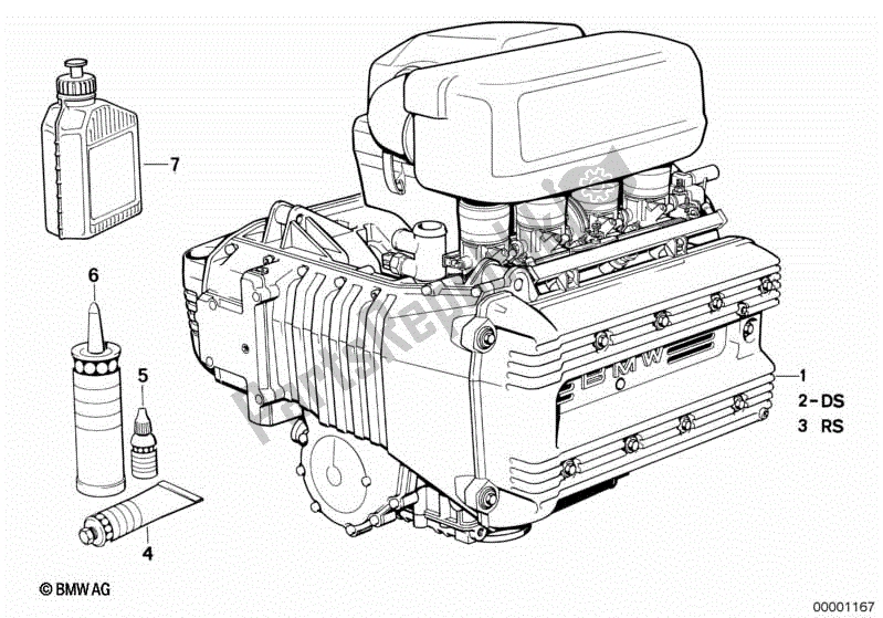 Todas las partes para Motor de BMW K 100 RT  589 1000 1984 - 1988