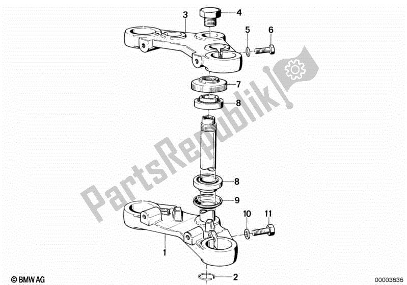 Todas las partes para Puente De Horquilla de BMW K 100 RT  589 1000 1984 - 1988