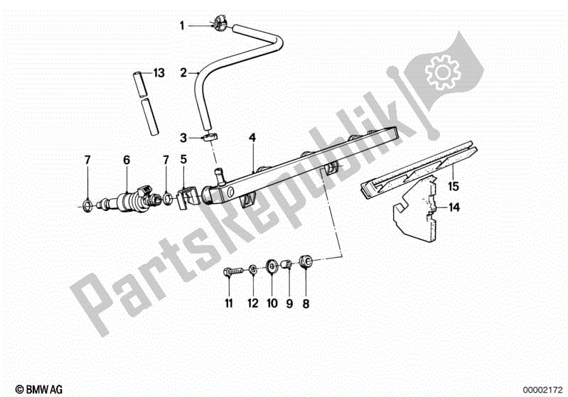 All parts for the Fuel Injection System/injection Valve of the BMW K 100 RT  589 1000 1984 - 1988