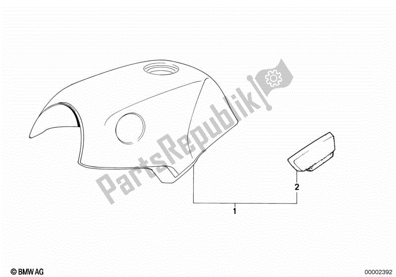 All parts for the Fuel Tank/knee Padding of the BMW K 100 RT  589 1000 1984 - 1988