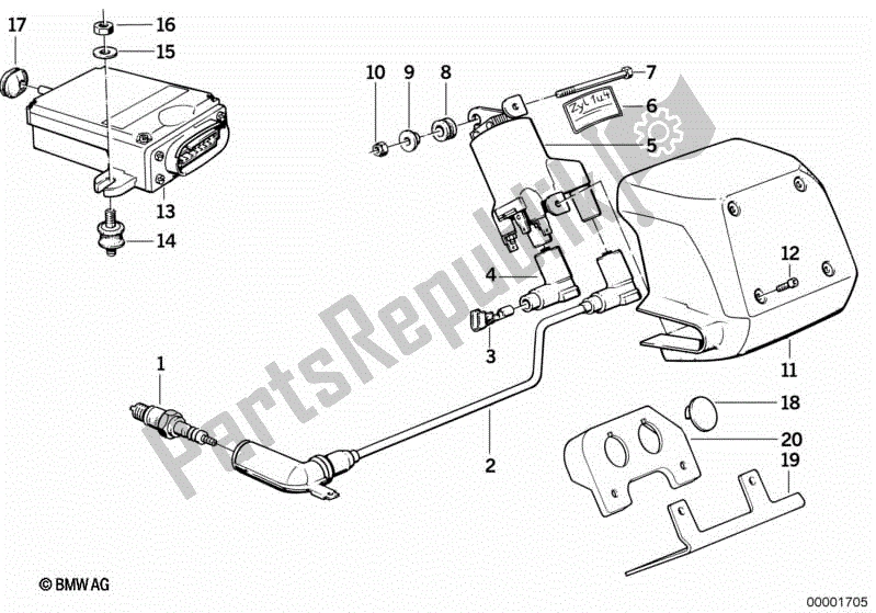 All parts for the Ignition System of the BMW K 100 RT  589 1000 1984 - 1988