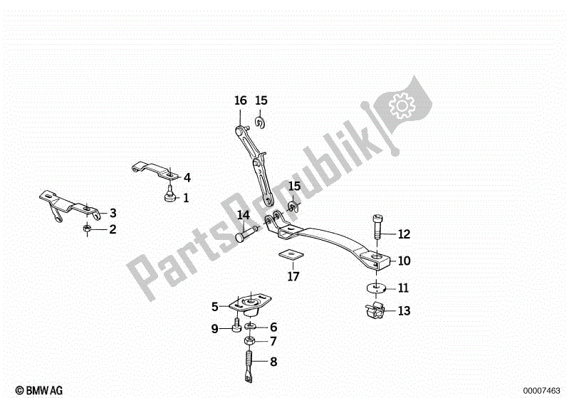 All parts for the Mounting Parts For Bench Seat of the BMW K 100 RT  589 1000 1984 - 1988