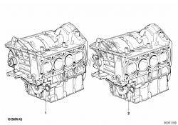 motor corto / cárter con pistones