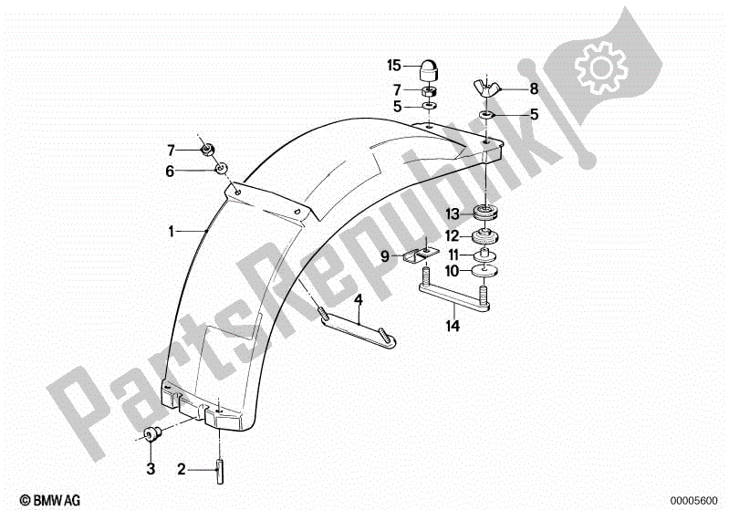 All parts for the Wheel Cover, Rear of the BMW K 100 RT  589 1000 1984 - 1988