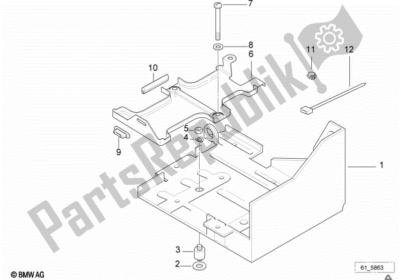 Todas las partes para Bandeja De La Batería de BMW K 1100 LT 89V2 1992 - 1997