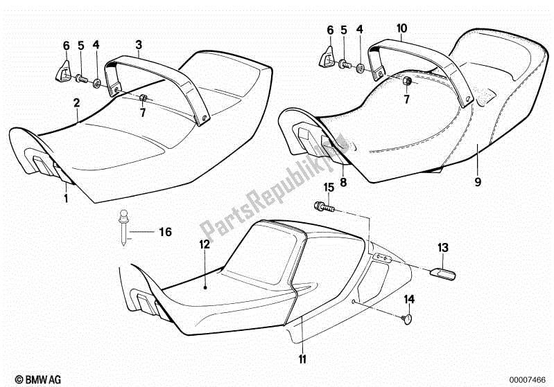 Todas las partes para Banqueta de BMW K 1100 LT 89V2 1992 - 1997