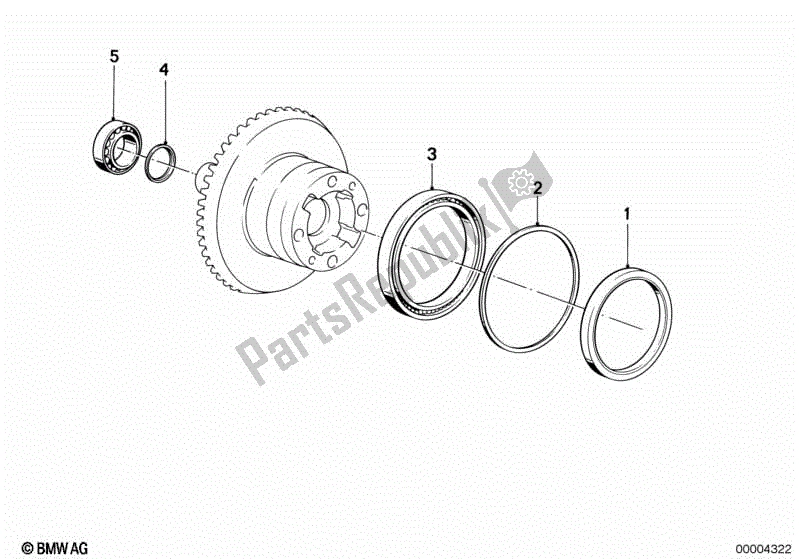 Todas las partes para Anillos Espaciadores Y Crowngear de BMW K 1100 LT 89V2 1992 - 1997