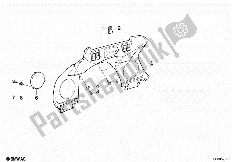 All parts for the Dashboard Support of the BMW K 1100 LT 89V2 1992 - 1997