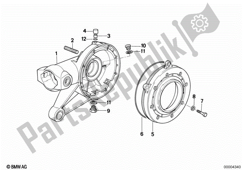 Todas las partes para Carcasa Diferencial / Tapa De Carcasa de BMW K 1100 LT 89V2 1992 - 1997