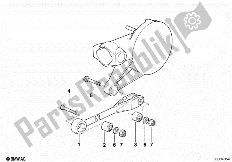 All parts for the Differential Rod of the BMW K 1100 LT 89V2 1992 - 1997