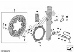 Front wheel brake, ABS