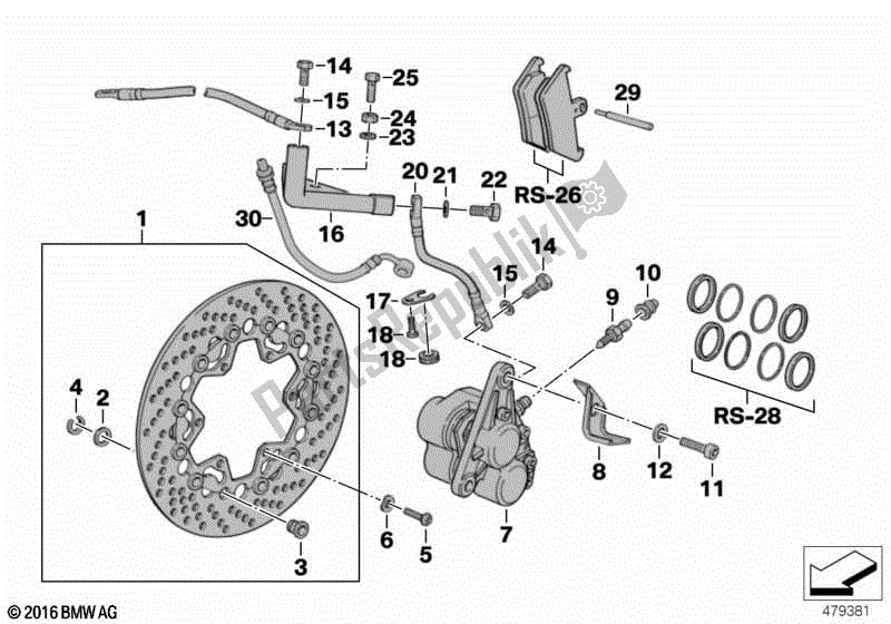 Todas las partes para Freno De Rueda Delantera de BMW K 1100 LT 89V2 1992 - 1997