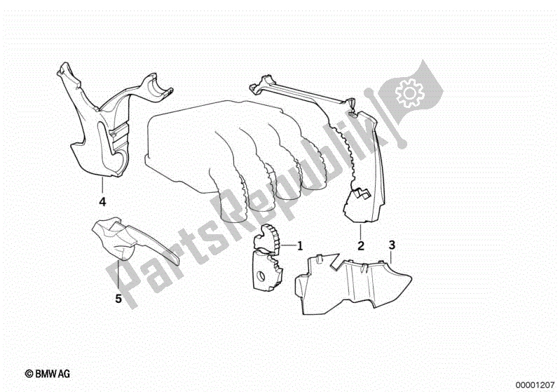 Todas las partes para Pantalla Térmica, Motor de BMW K 1100 LT 89V2 1992 - 1997