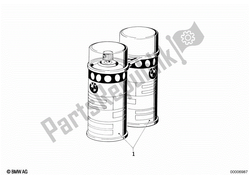 All parts for the Metallic Paintspray of the BMW K 1100 LT 89V2 1992 - 1997