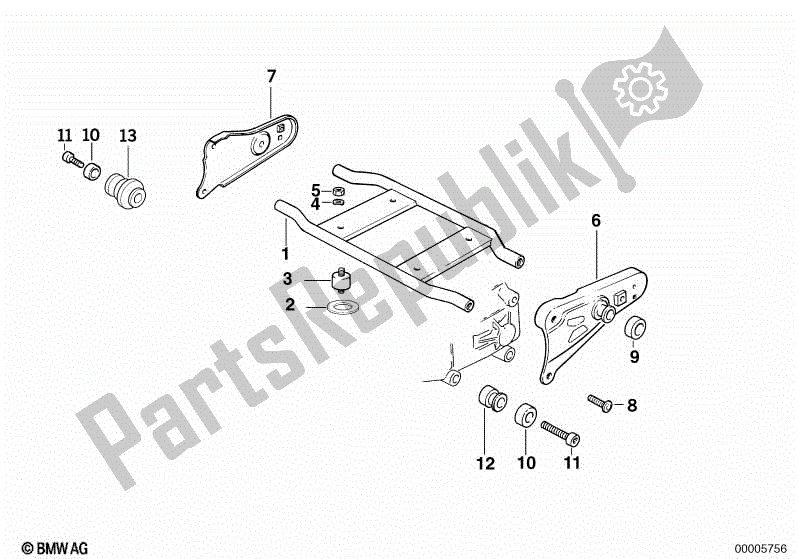 Todas las partes para Piezas De Montaje Para Sistema De Estriberas de BMW K 1100 LT 89V2 1992 - 1997