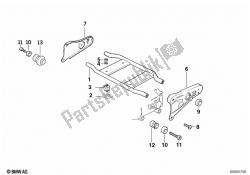 Mounting parts for footpeg system