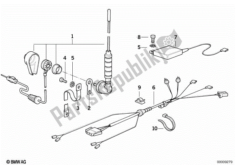 All parts for the Radio Installing Kit/single Parts of the BMW K 1100 LT 89V2 1992 - 1997