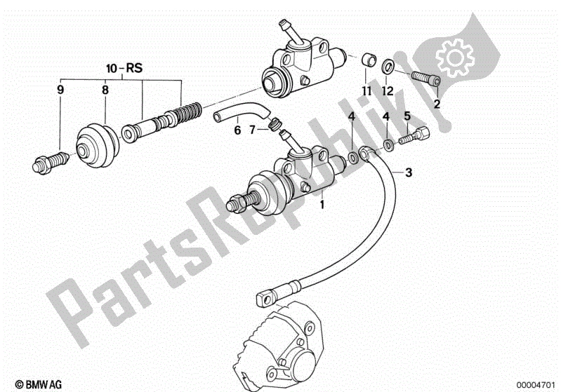 Todas las partes para Cilindro Maestro Del Freno Trasero de BMW K 1100 LT 89V2 1992 - 1997