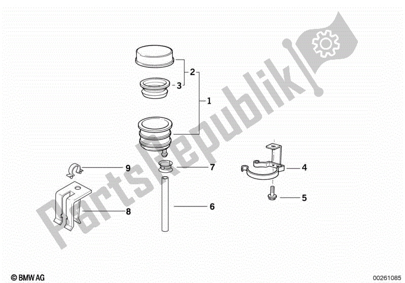 Todas las partes para Freno De Rueda Trasera, Depósito De Líquido de BMW K 1100 LT 89V2 1992 - 1997