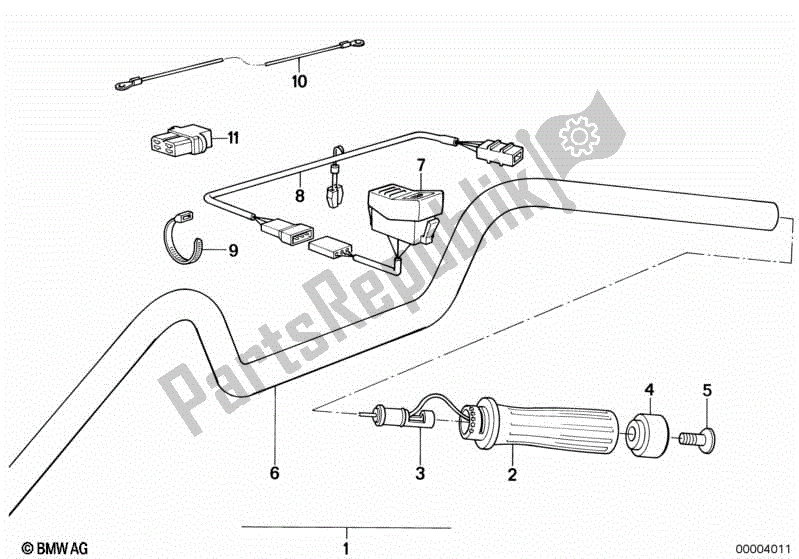 Todas las partes para Kit De Reequipamiento, Mango Calefactado de BMW K 1100 LT 89V2 1992 - 1997