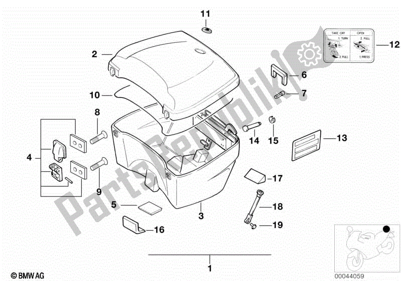 Todas las partes para Baúl 35l de BMW K 1100 LT 89V2 1992 - 1997