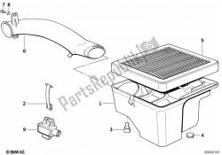 Bottom air cleaner housing/air cleaner