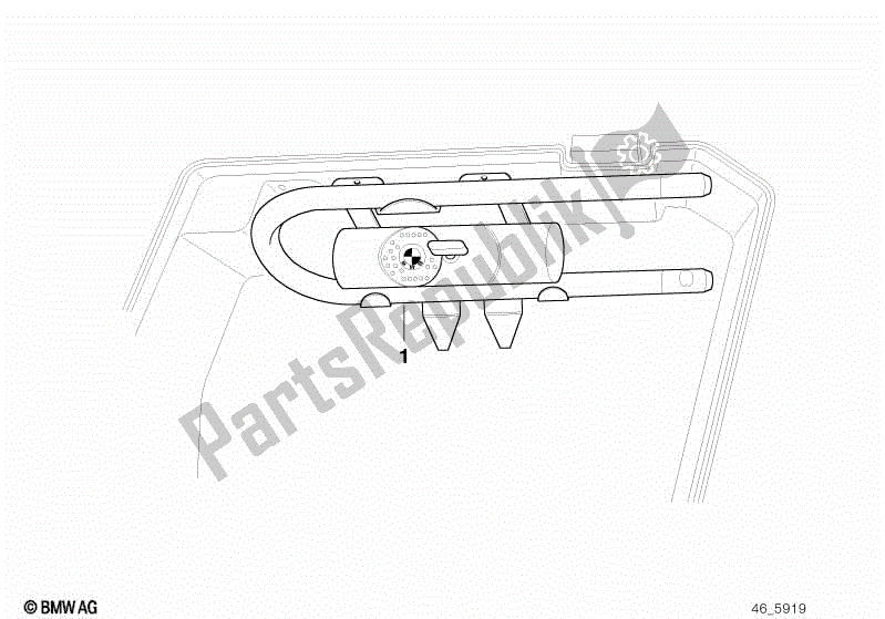 Todas las partes para Juego De Instalación De Cerradura Tipo Arco de BMW K 1100 RS 89V2 1992 - 1996