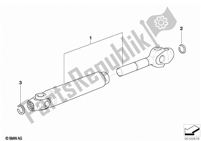 Todas las partes para Eje De Accionamiento de BMW K 1100 RS 89V2 1992 - 1996